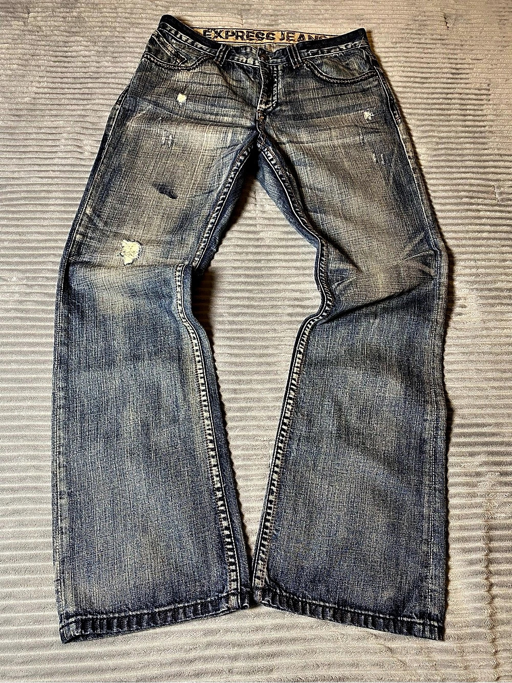 Express Kingston Bootcut Jeans Blue Waist 34 x Inseam 34
